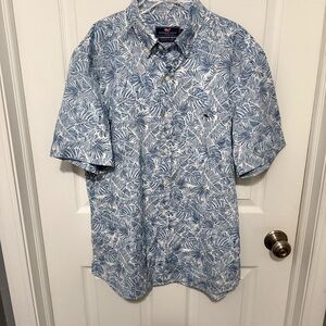 Vineyard Vines Classic Fit Button Down Shirt Men's Sz M Palms Beach Preppy